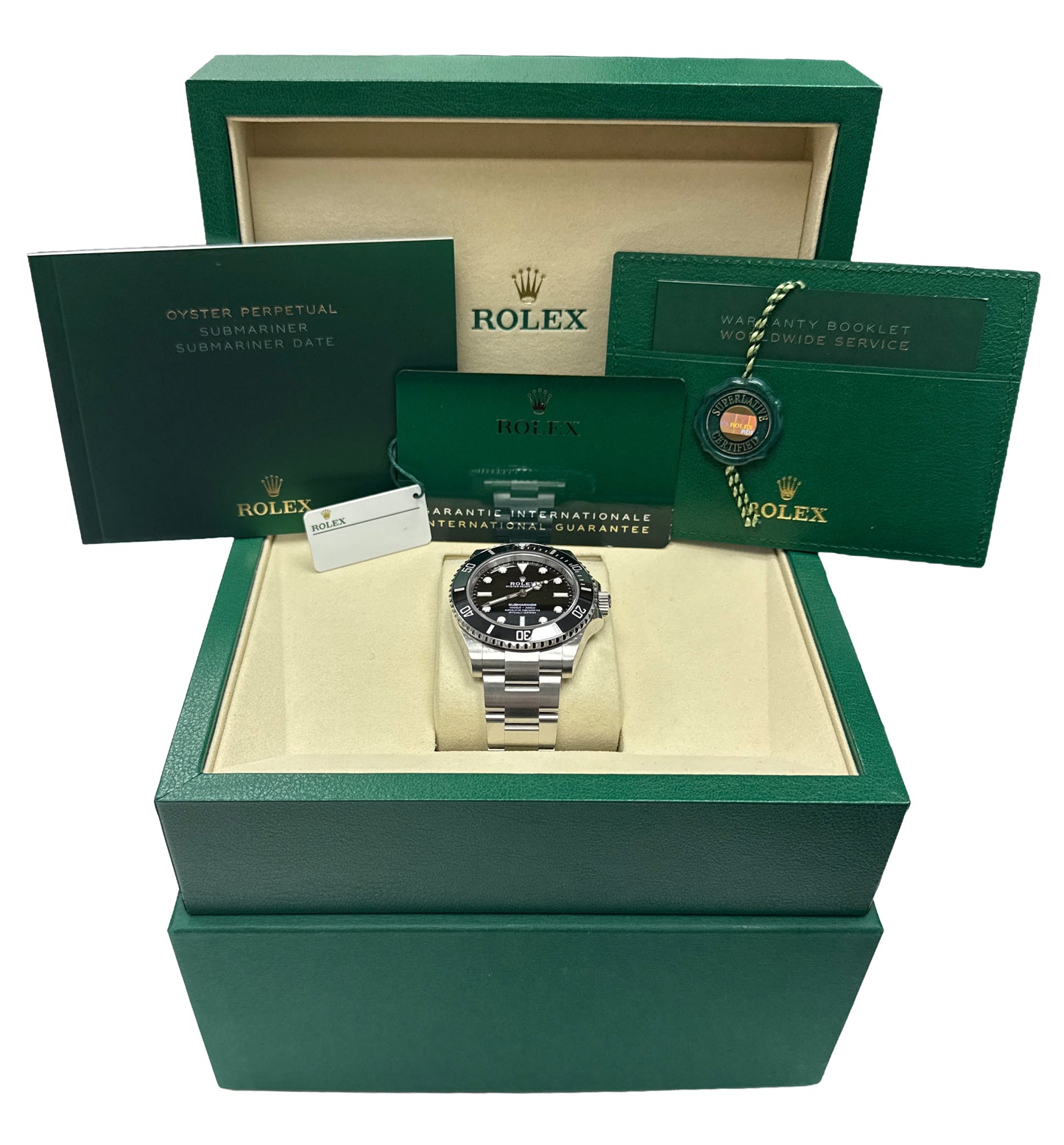 2025 PAPERS Rolex Submariner No-Date BLACK Steel 41mm Ceramic 124060 LN BOX
