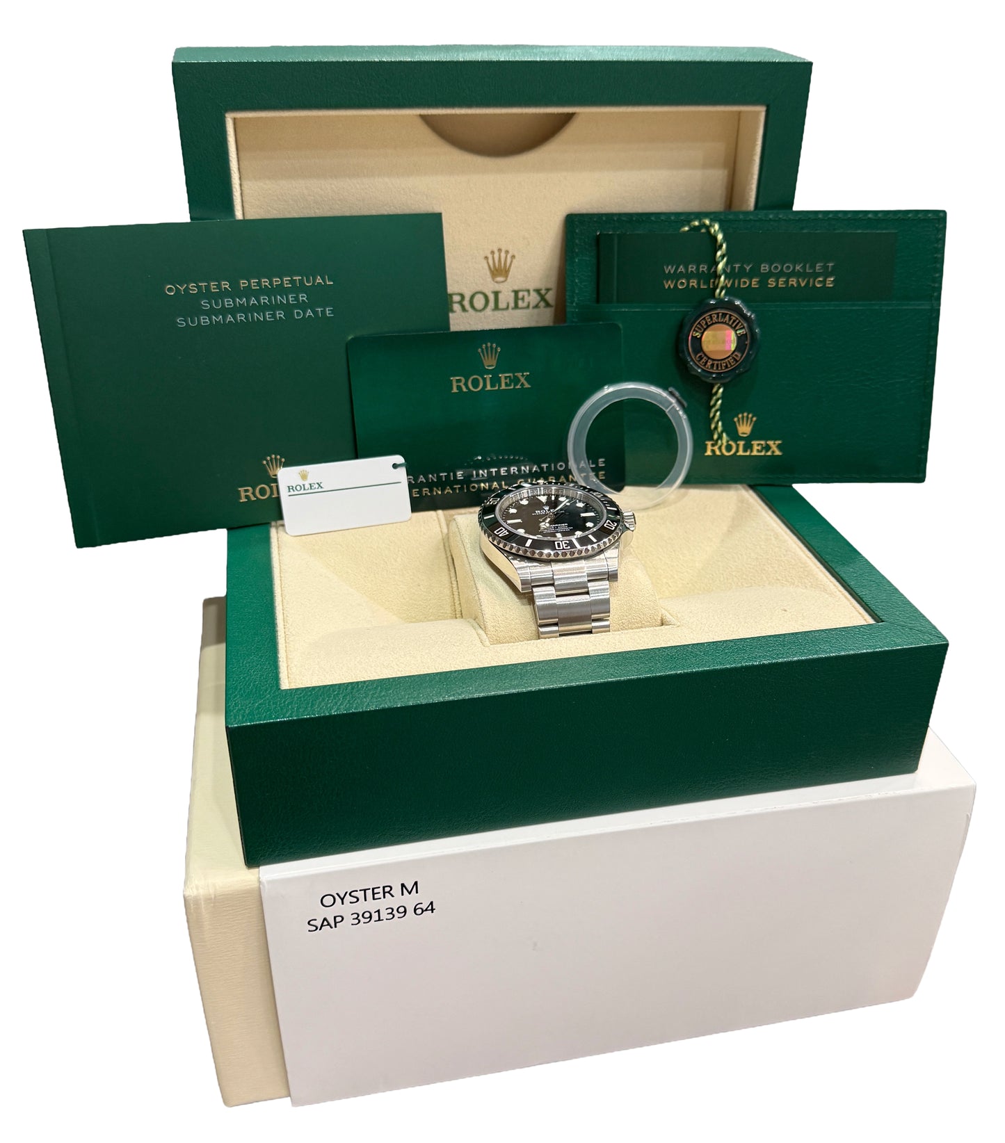 2022 PAPERS Rolex Submariner No-Date BLACK Steel 41mm 124060 LN Watch BOX