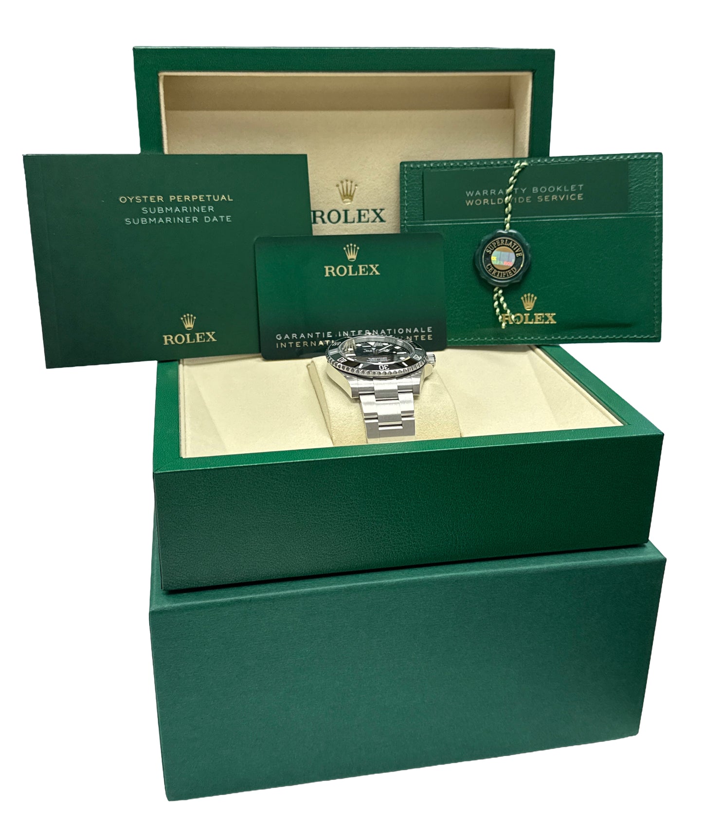 NEW OCT 2025 PAPERS Rolex Submariner 41mm No-Date BLACK Ceramic 124060 LN BOX