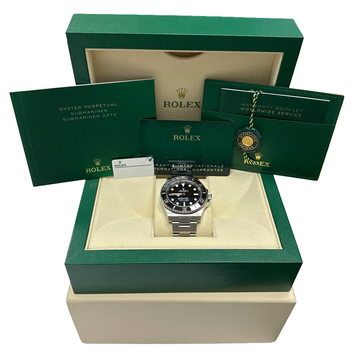 2022 Rolex Submariner No Date 124060 41mm Black Steel Ceramic Watch Box Papers