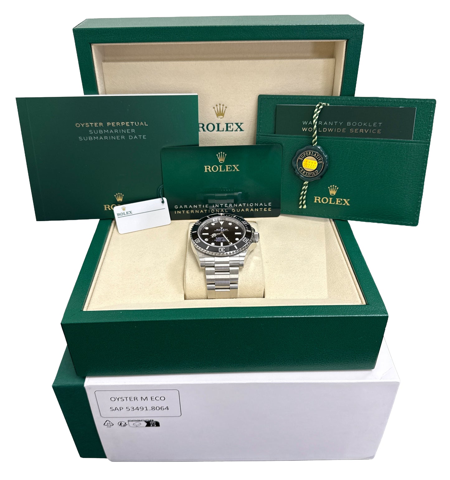 2025 PAPERS Rolex Submariner No-Date BLACK Steel 41mm Ceramic 124060 LN BOX