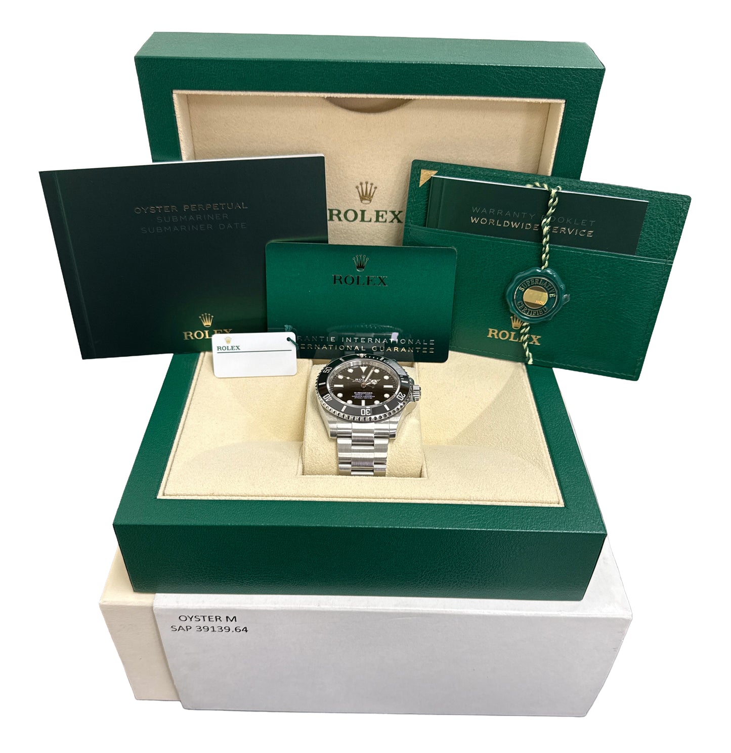 PAPERS Rolex Submariner 41mm No-Date BLACK Ceramic Stainless Steel 124060 LN BOX