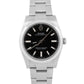 2022 PAPERS Rolex Oyster Perpetual BLACK Steel 34mm Oyster Watch 124200 BOX