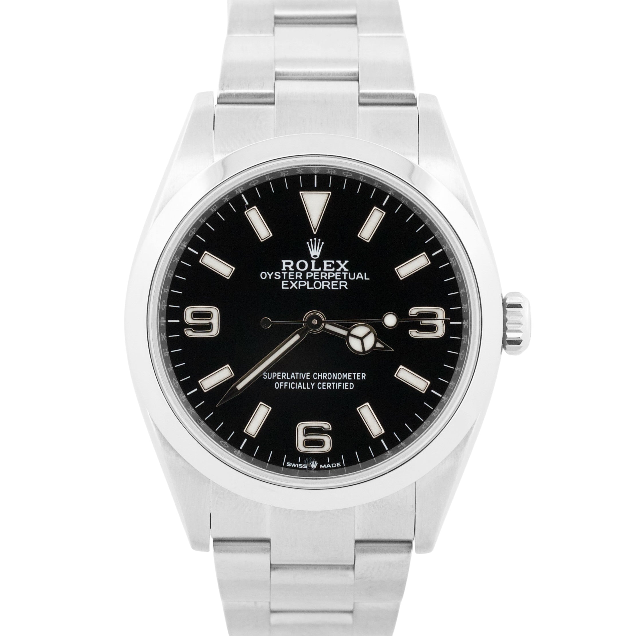 2021 PAPERS Rolex Explorer I BLACK 36mm Stainless Steel 3-6-9