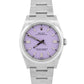 2025 PAPERS Rolex Oyster Perpetual LAVENDER Purple Steel 36mm Watch 126000 BOX