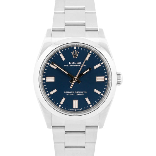2025 PAPERS Rolex Oyster Perpetual BLUE 36mm Stainless Steel 126000 BOX