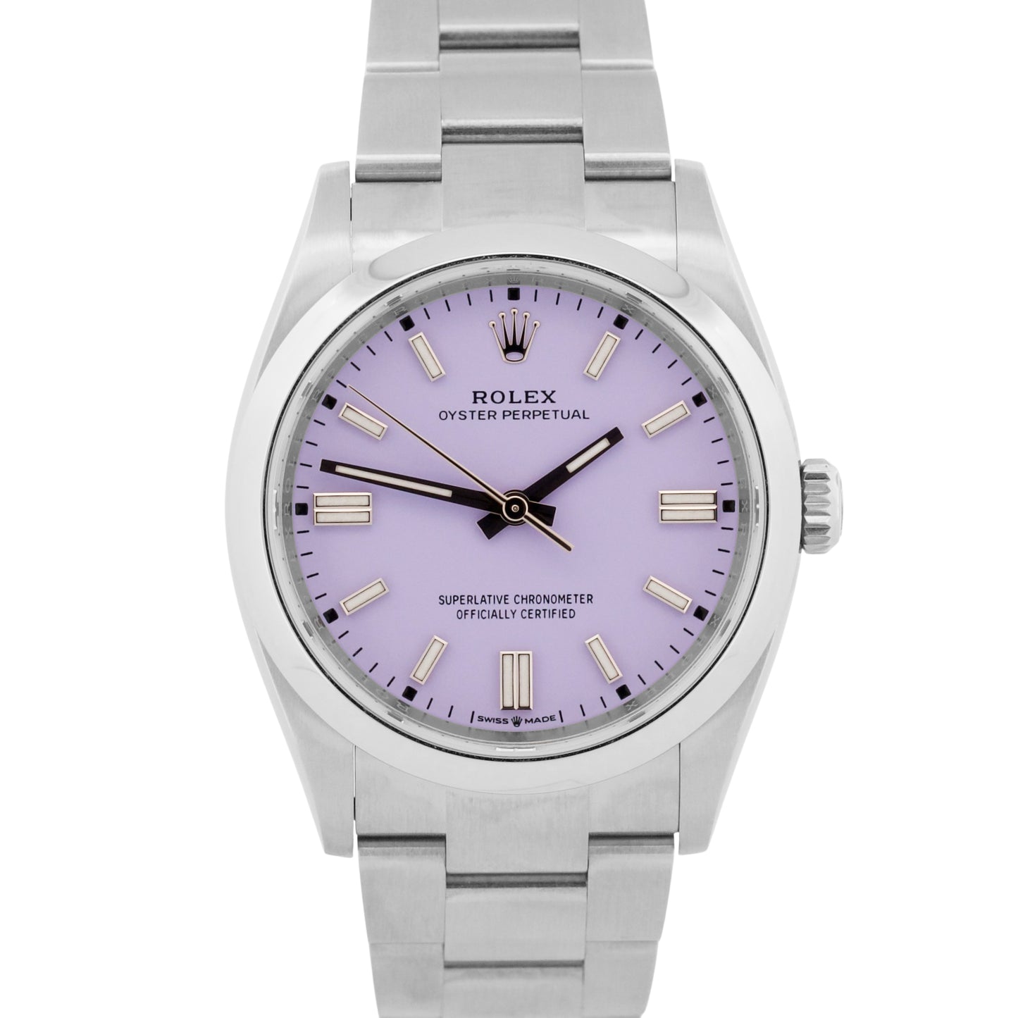 NEW MAR 2026 PAPERS Rolex Oyster Perpetual LAVENDER PURPLE Steel 36mm 126000 BOX