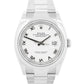 Rolex DateJust 36mm WHITE ROMAN Stainless Steel SMOOTH Oyster 126200 Watch