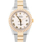 MINT Rolex DateJust WHITE ROMAN DIAMOND 36mm 18K Yellow Gold Oyster Steel 126203