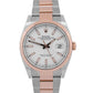 2024 PAPERS Rolex DateJust 36 WHITE 18k Rose Gold OYSTER Steel 36mm 126231 BOX