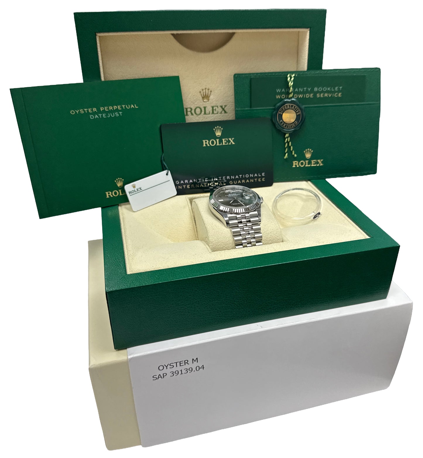 2024 PAPERS Rolex DateJust WIMBLEDON 36mm Steel 18K Gold JUBILEE 126234 BOX
