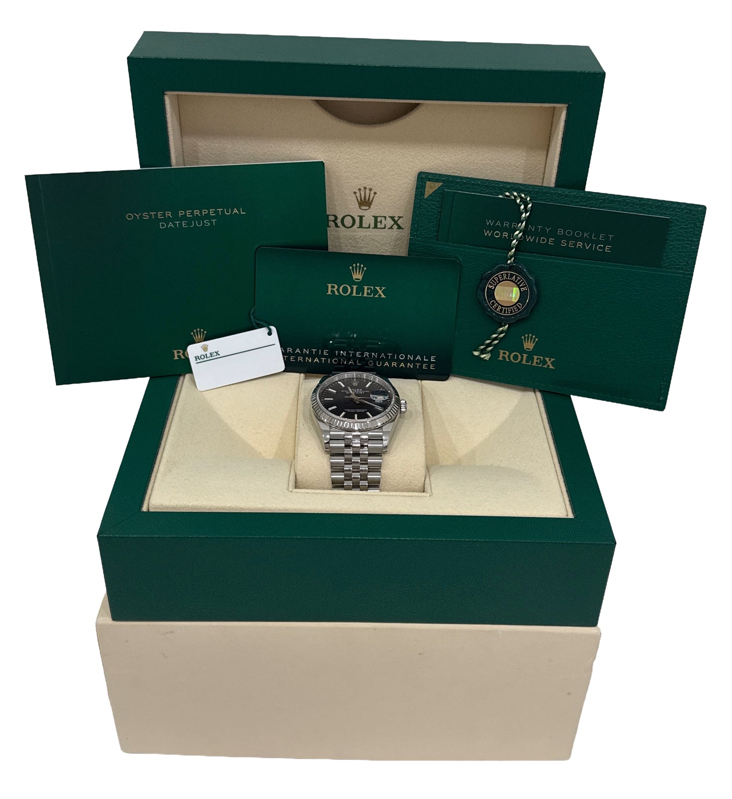 2020 PAPERS Rolex DateJust 36 BLUE Stainless Steel 18K Gold JUBILEE 126234 BOX