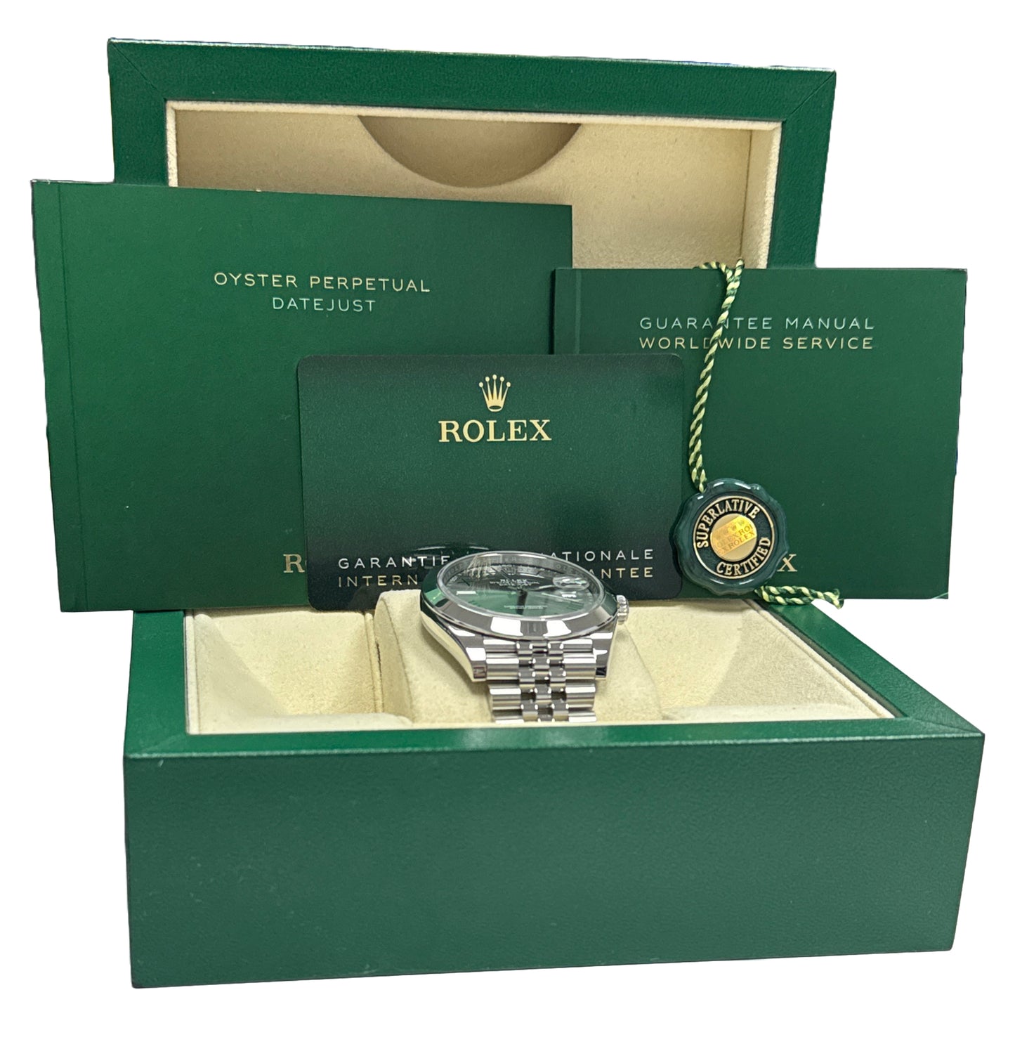 MINT 2024 PAPERS Rolex DateJust 41mm WIMBLEDON Rhodium Jubilee Steel 126300 BOX