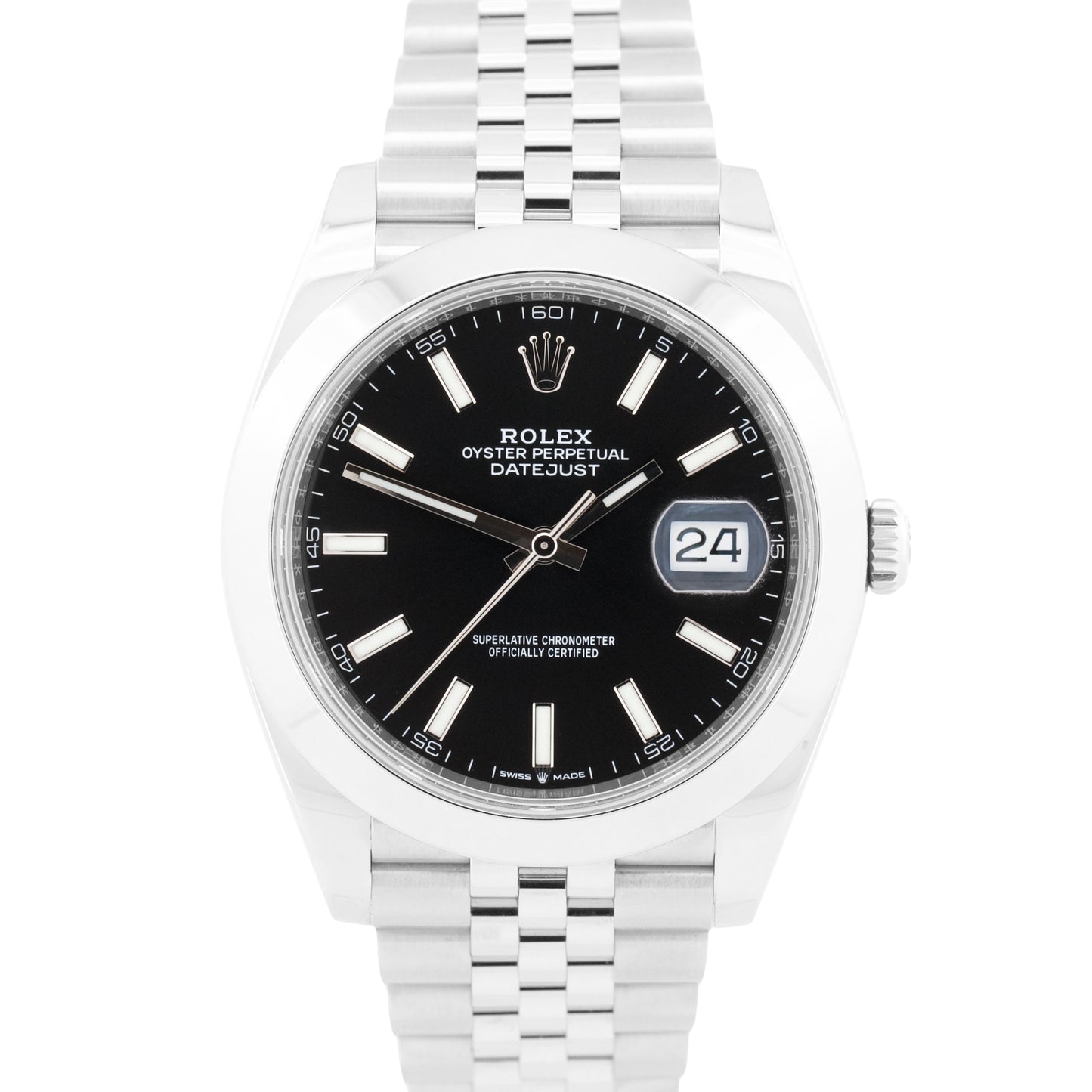 Rolex DateJust 41 BLACK 18K Gold Stainless Steel JUBILEE Smooth 41mm 126300