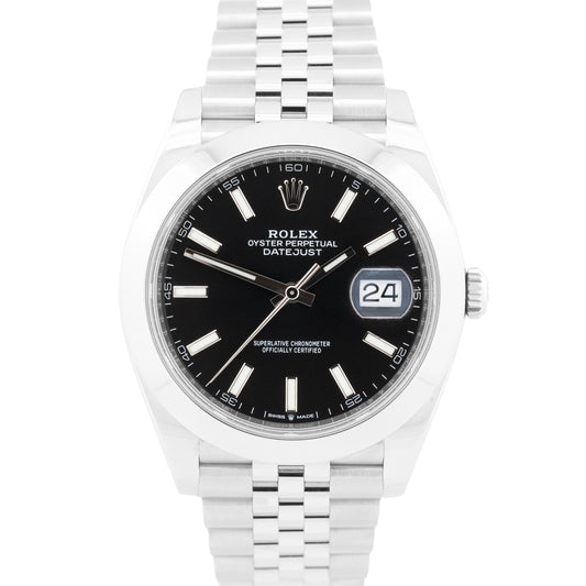 Rolex DateJust 41 BLACK 18K Gold Stainless Steel JUBILEE Smooth 41mm 126300