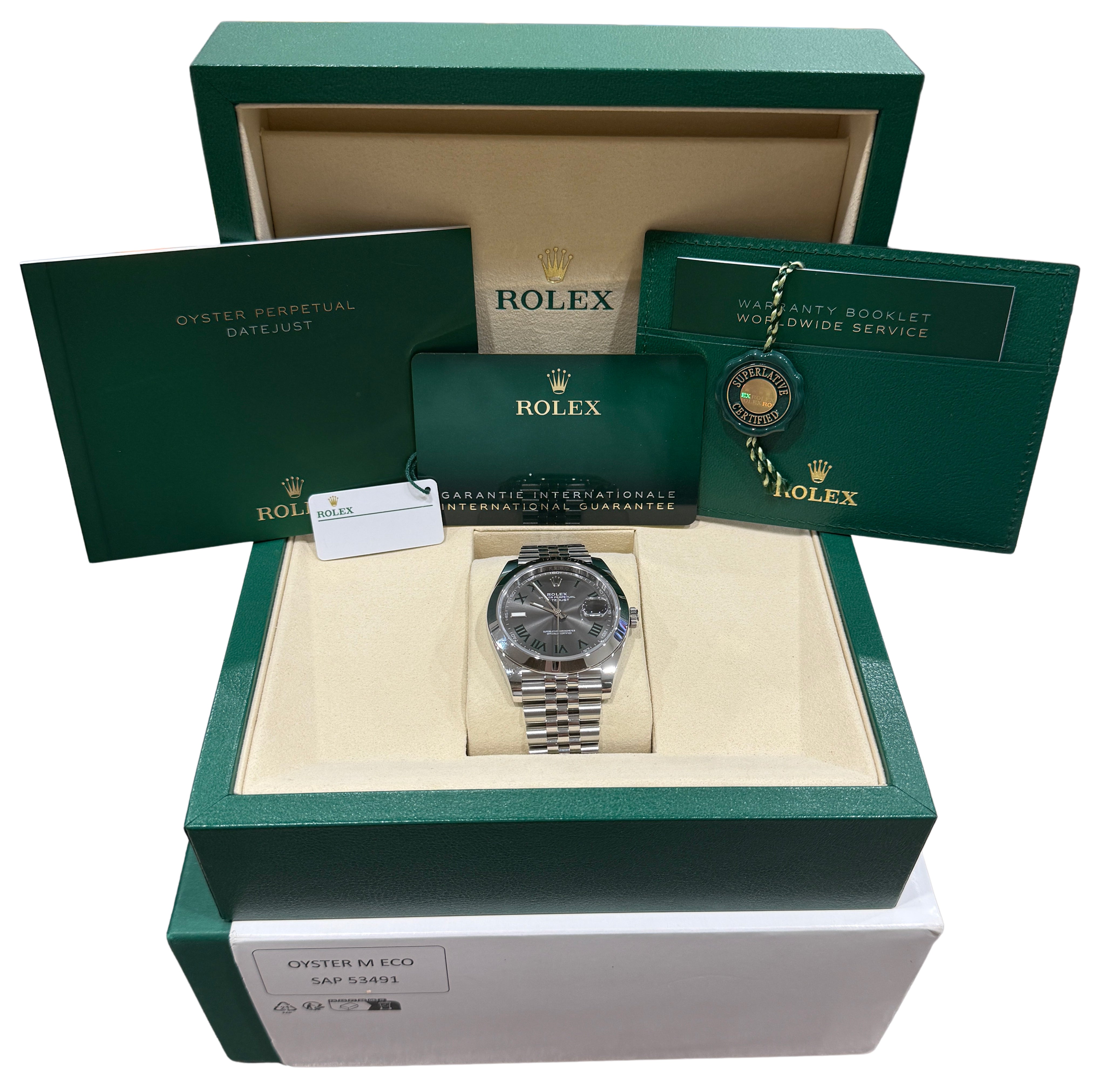 2026 Rolex DateJust 41 126300 Wimbledon Jubilee Steel 41mm Watch