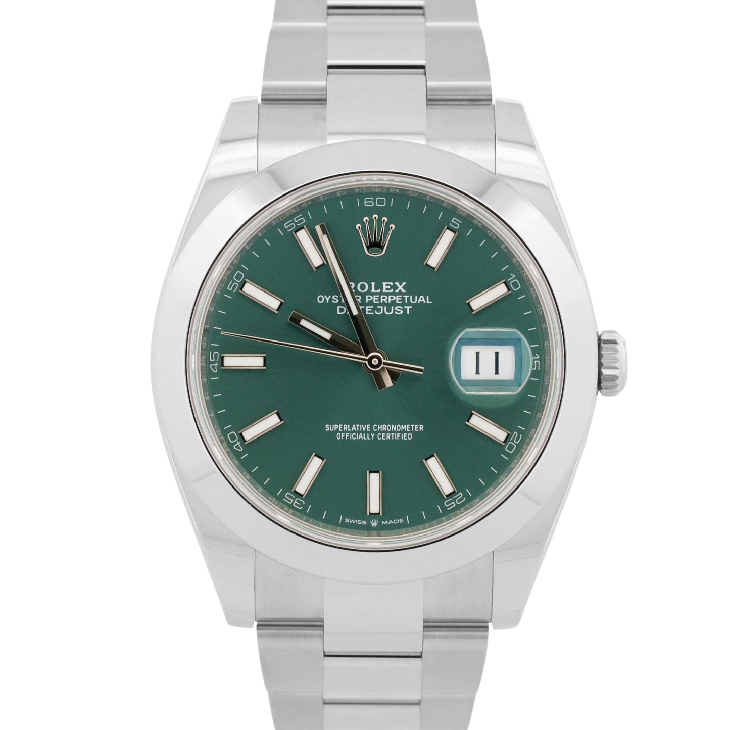 NEW 2026 PAPERS Rolex DateJust 41 MINT GREEN Steel OYSTER 41mm 126300 Watch BOX