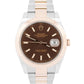 2026 RSC PAPERS Rolex DateJust 41mm CHOCOLATE 18K Rose Gold Steel 126301 BOX