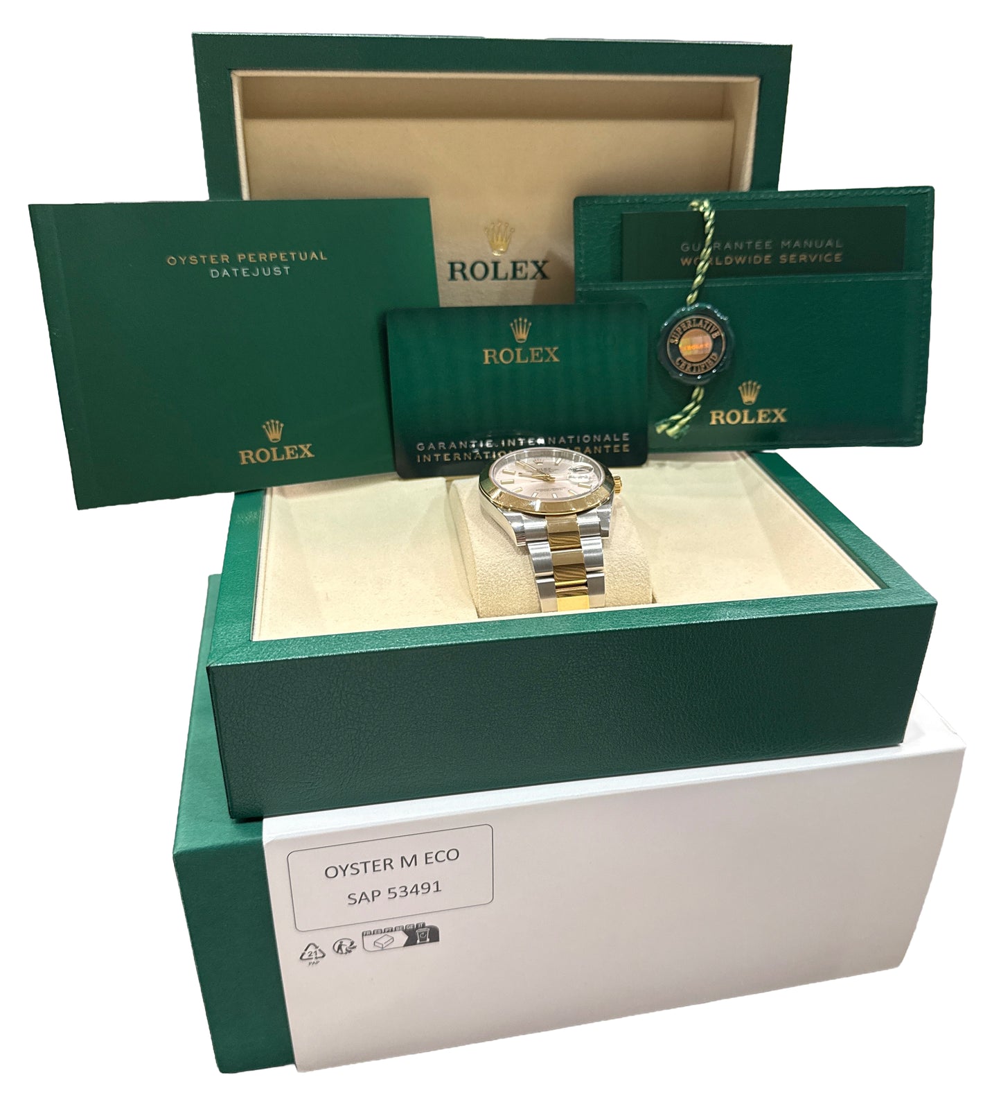 UNWORN 2025 PAPERS Rolex Datejust 41 SILVER Steel 18K OYSTER 41mm 126303 BOX
