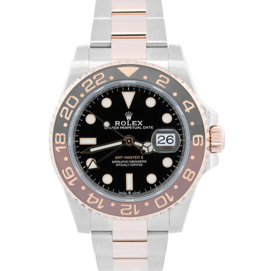 2022 PAPERS Rolex GMT-Master II Two-Tone 18K Gold ROOT-BEER 40mm 126711 CHNR BOX