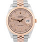 2023 PAPERS Rolex DateJust 41mm SUNDUST PINK 18K Gold Steel JUBILEE 126331 BOX