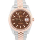 Rolex DateJust 41 CHOCOLATE Brown 18k Rose Gold Steel JUBILEE 41mm 126331 Watch