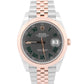 PAPERS Rolex DateJust 41mm WIMBLEDON Steel 18K Rose Gold JUBILEE 126331 BOX