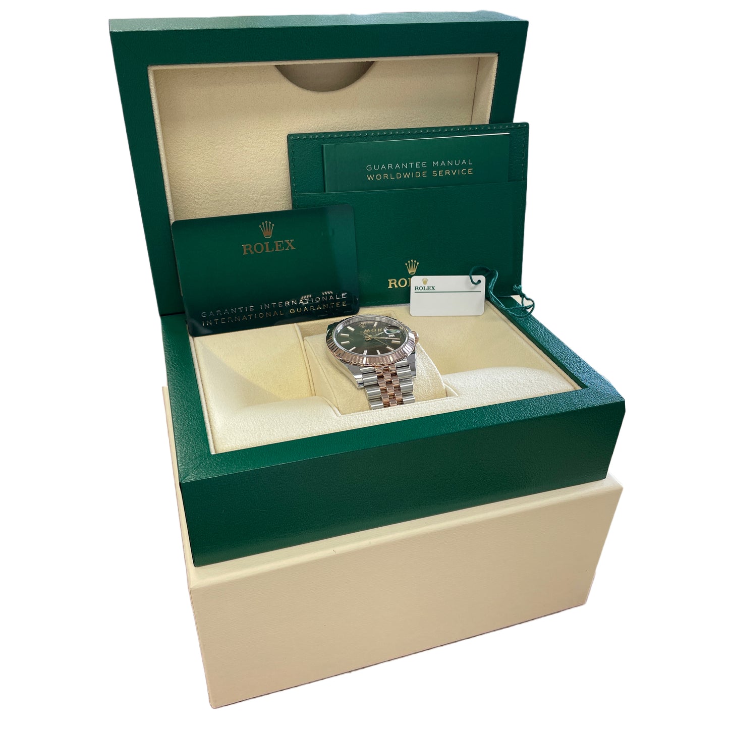 MINT 2022 PAPERS Rolex DateJust CHOCOLATE 18K Rose Gold  JUBILEE 126331 41mm BOX