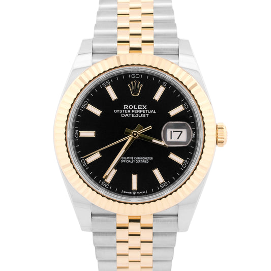 2026 Rolex DateJust 126333 Black 41mm 18K Gold Steel Jubilee 41mm Box Papers