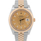 2023 Rolex DateJust 126333 41mm Champagne 18K Gold Silver Jubilee Box Papers