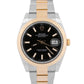 2021 PAPERS Rolex DateJust 41 BLACK Two-Tone 18K Steel OYSTER 41mm 126333 BOX