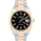 2017 PAPERS Rolex DateJust 41 BLACK 18K Gold Steel OYSTER Fluted 41mm 126333 BOX