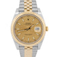 PAPERS Rolex DateJust 41 CHAMPAGNE 18K Gold Steel JUBILEE 41mm 126333 Watch BOX