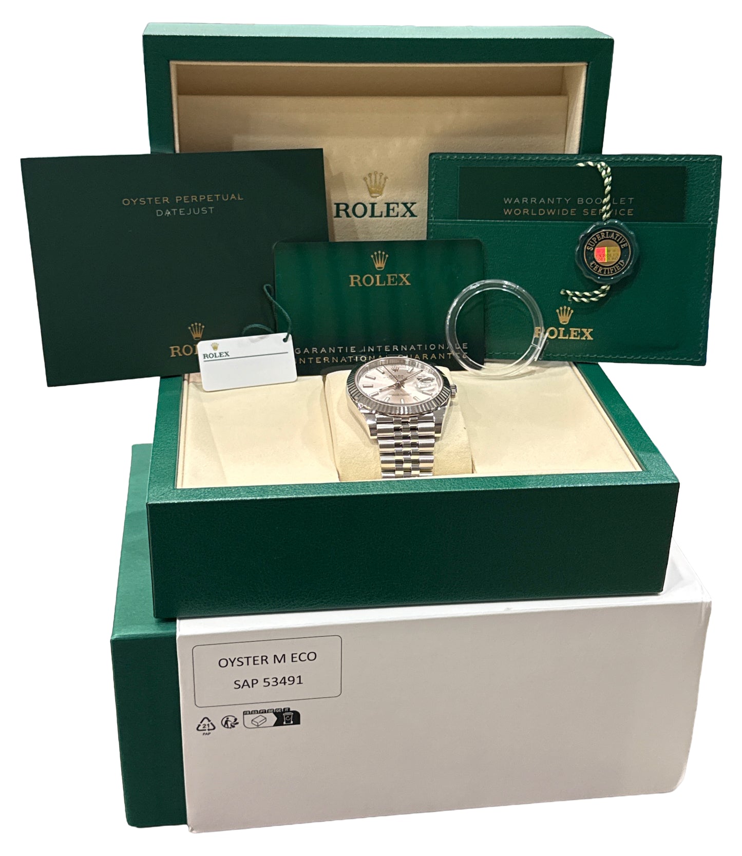NEW AUG 2025 PAPERS Rolex DateJust 41mm SILVER 18K Gold Steel JUBILEE 126334 BOX