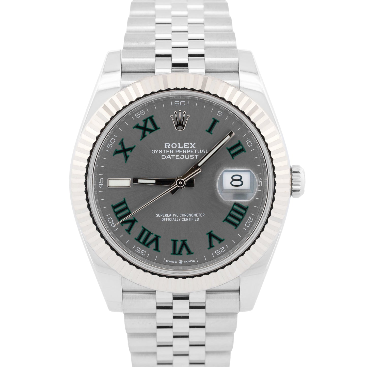 2024 PAPERS Rolex DateJust 41mm WIMBLEDON 18K Gold Steel JUBILEE 126334 BOX