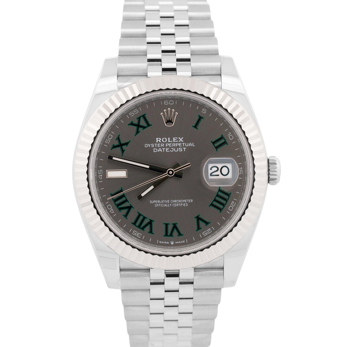NEW MAY 2026 PAPERS Rolex DateJust 41mm WIMBLEDON Steel JUBILEE 18K 126334 BOX