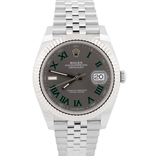NEW MAY 2026 PAPERS Rolex DateJust 41mm WIMBLEDON Steel JUBILEE 18K 126334 BOX