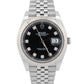 Rolex Datejust 126334 Black Diamond 18k Gold Steel Fluted Jubilee 41mm Watch