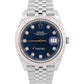 2023 PAPERS Rolex DateJust 41 BLUE DIAMOND 18K Gold 41mm JUBILEE 126334 BOX