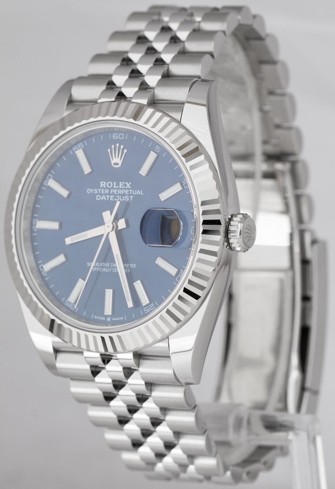 NEW JUNE 2023 Rolex DateJust 41 Blue Stainless Jubilee 41mm Watch 126334 B+P