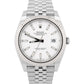 NEW JULY 2025 PAPERS Rolex DateJust 41 WHITE 18K Fluted JUBILEE 41mm 126334 BOX