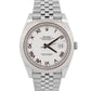 2021 PAPERS Rolex DateJust 41 WHITE ROMAN 18K Gold 41mm JUBILEE 126334 Watch BOX