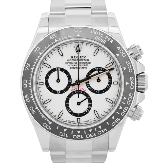 NEW 2025 PAPERS Rolex Daytona Cosmograph White PANDA Ceramic 40mm 126500 LN BOX