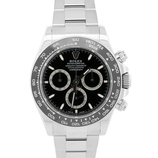 2024 PAPERS Rolex Daytona Cosmograph Steel BLACK Ceramic 40mm 126500 LN BOX