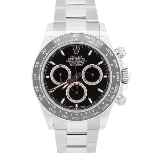 2024 NEW PAPERS Rolex Daytona Cosmograph BLACK 40mm Steel Watch 126500 LN BOX