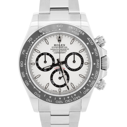 2025 PAPERS Rolex Daytona Cosmograph Steel PANDA White Steel 40mm 126500 LN BOX