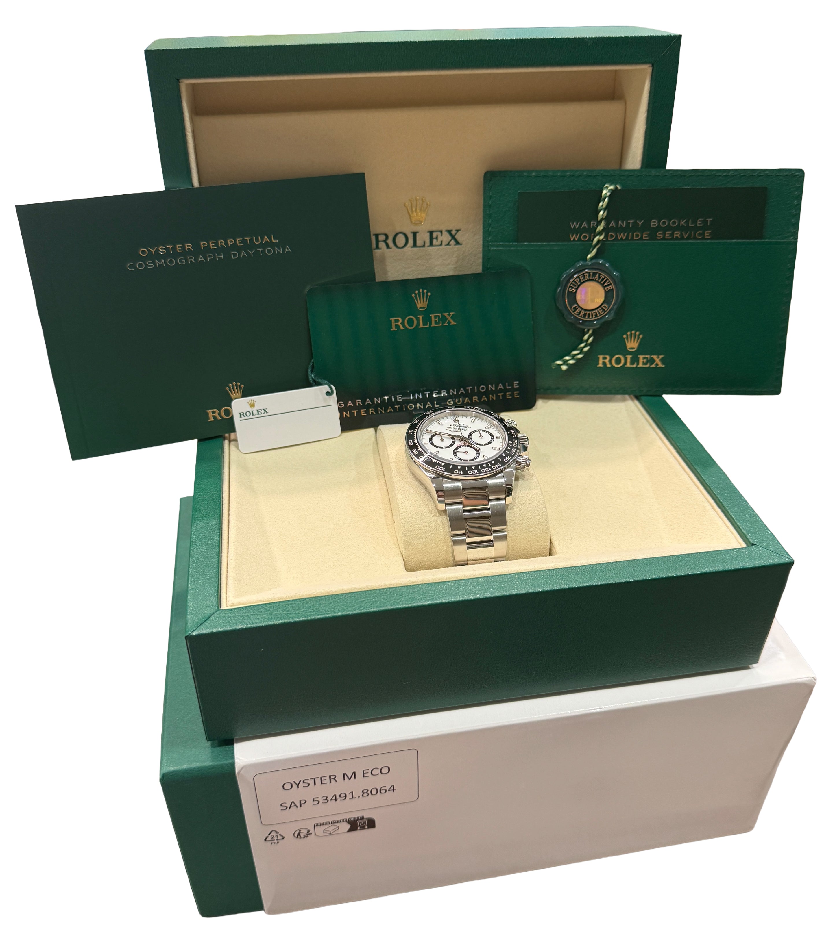 2026 PAPERS Rolex Daytona Cosmograph WHITE PANDA Steel 40mm 126500
