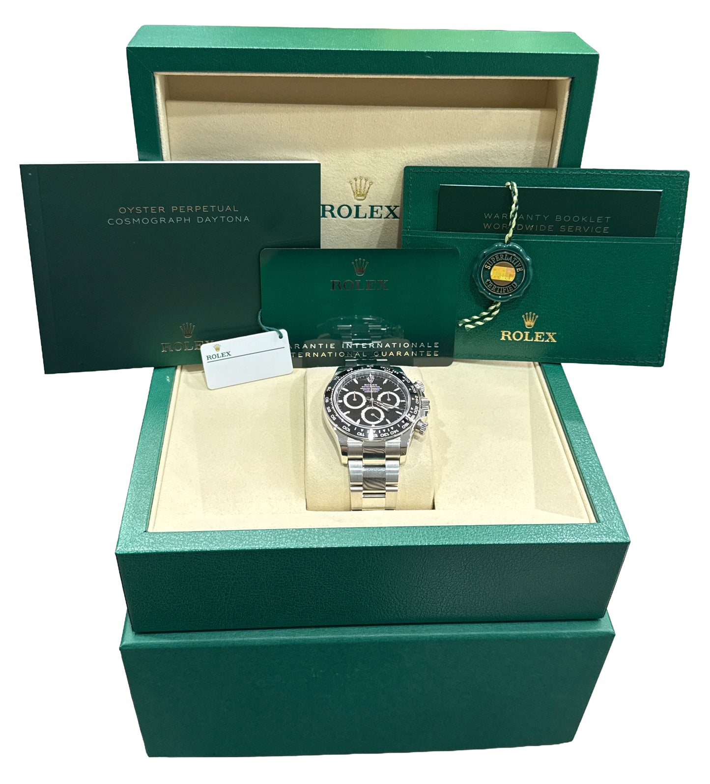 NEW 2026 PAPERS Rolex Daytona Cosmograph BLACK Ceramic Steel 40mm 126500 LN BOX
