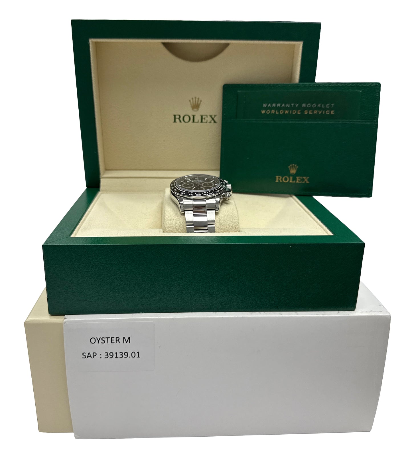 Rolex Daytona Cosmograph BLACK Ceramic 40mm Stainless Steel 126500 LN Watch BOX