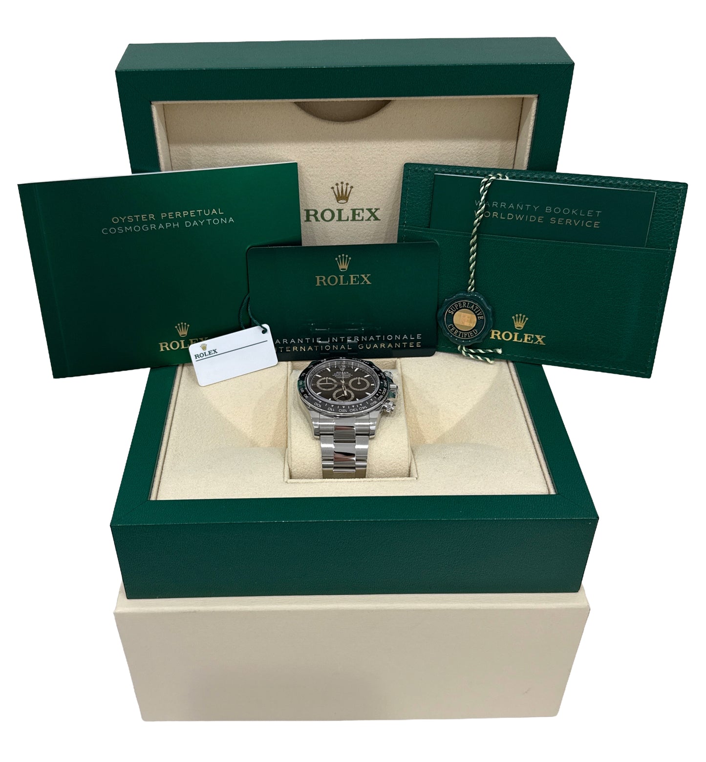 2024 PAPERS Rolex Daytona Cosmograph BLACK 40mm Ceramic Steel 126500 LN BOX